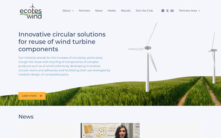 Screenshot of ecoreswind.eu