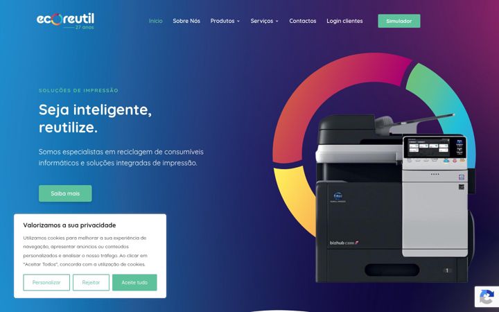 Screenshot of ecoreutil.pt