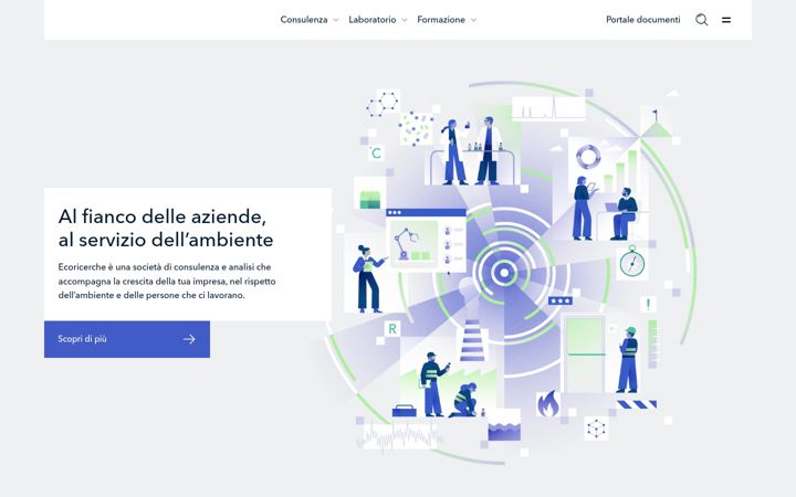 Screenshot of ecoricerche.com