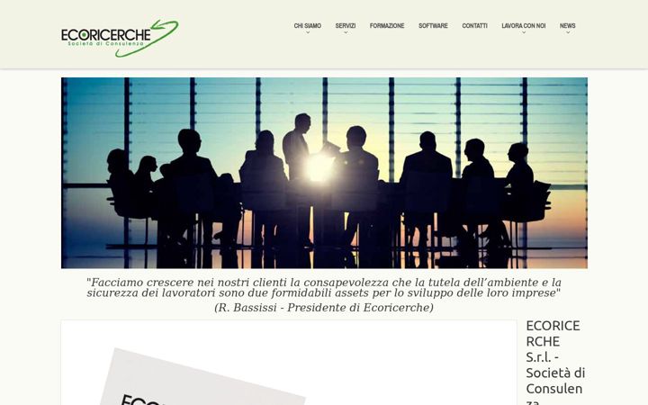 Captură de ecran a ecoricerche.net