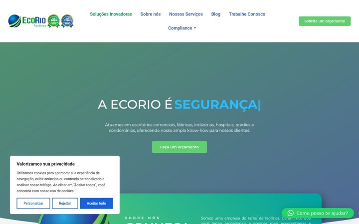 Screenshot of ecoriofacilities.com.br