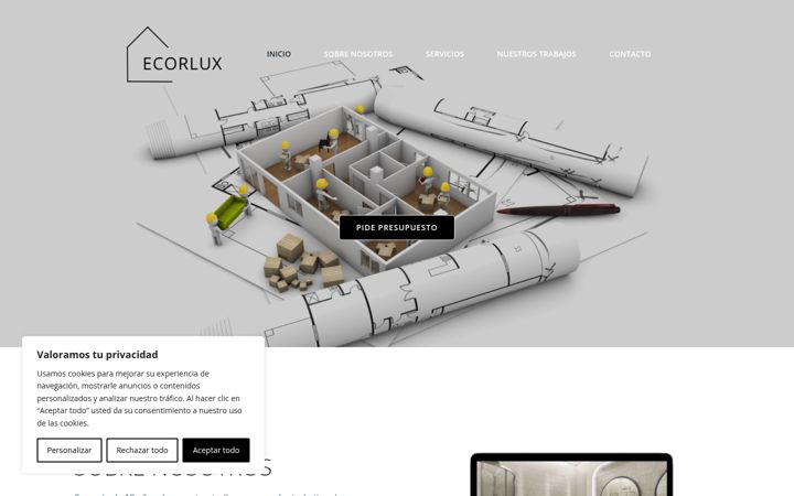 Captură de ecran a ecorlux.net
