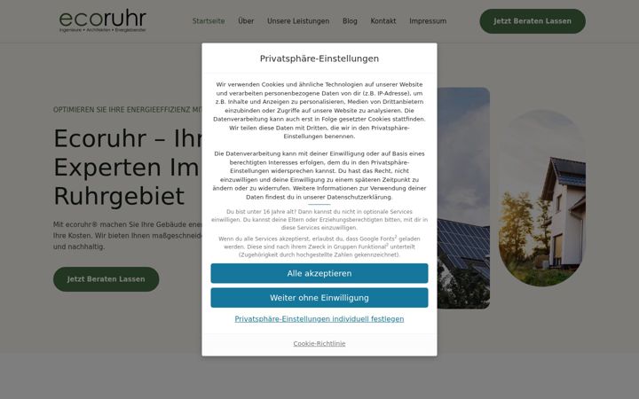Screenshot of ecoruhr.de