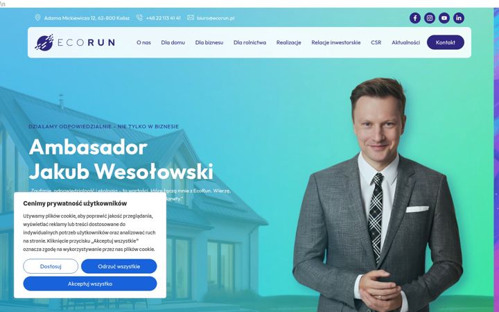 Captura de pantalla de ecorun.pl