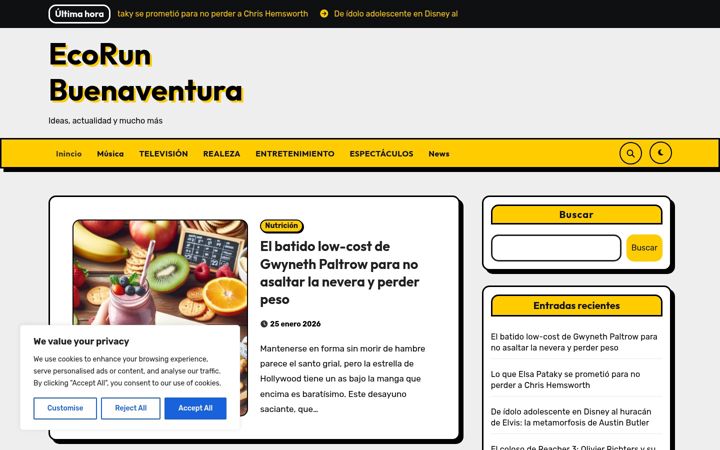 Screenshot of ecorunbuenaventura.com