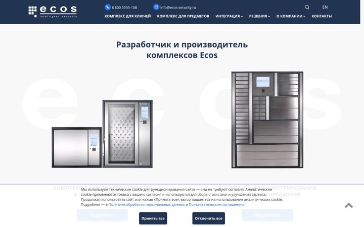 Ekraanipilt saidist ecos-security.ru