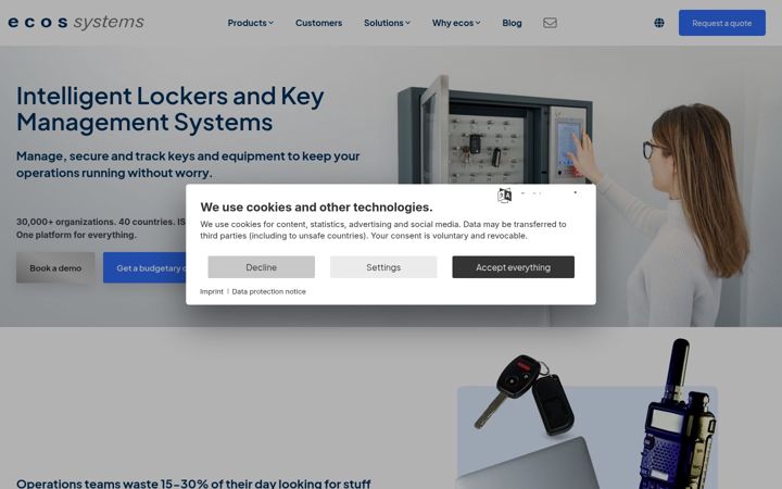 Screenshot of ecos-systems.com