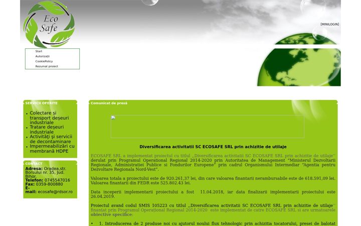 Screenshot of ecosafe.ro