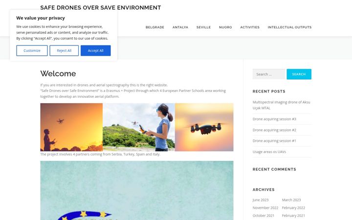 Screenshot of ecosafedrones.eu