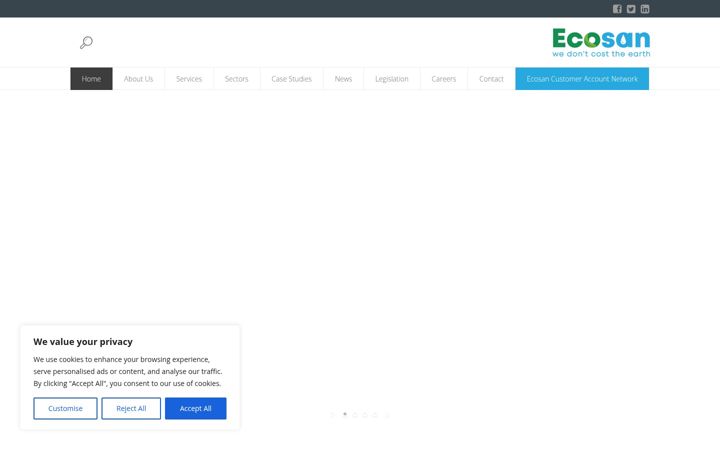 Screenshot of ecosanservices.co.uk