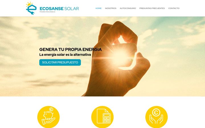 Skjermbilde av ecosansesolar.es
