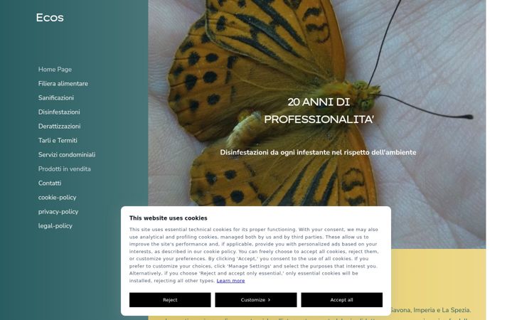 Screenshot of ecosdisinfestazioni.it