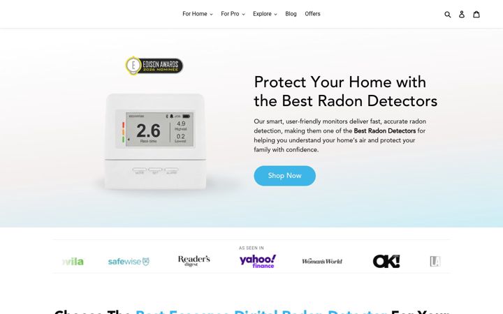 Ekraanipilt saidist ecosense.io