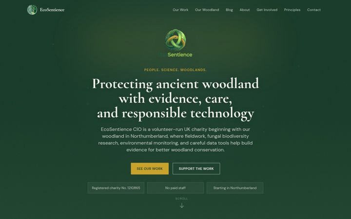 Screenshot of ecosentience.com