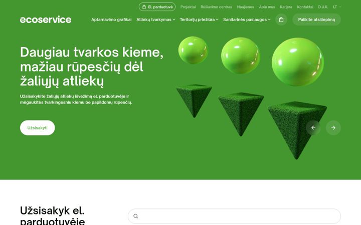 Snímek obrazovky ecoservice.lt