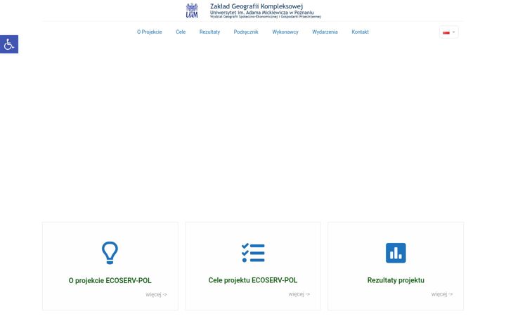 Screenshot of ecoservpol.amu.edu.pl
