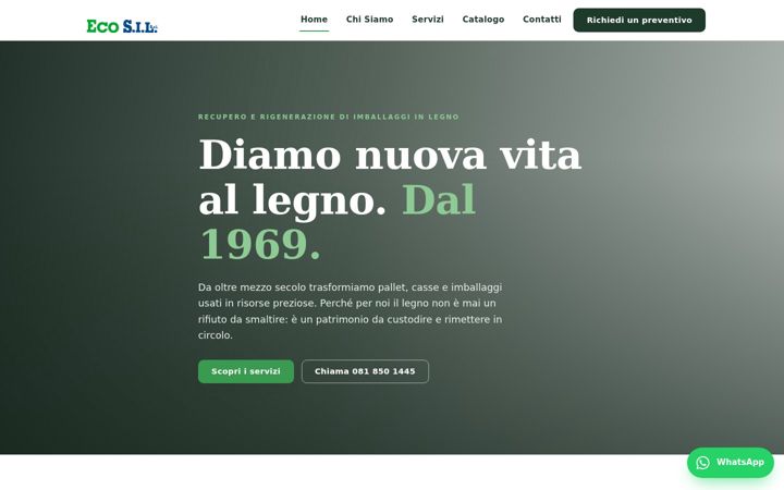 Ekrano kopija ecosilsrl.it