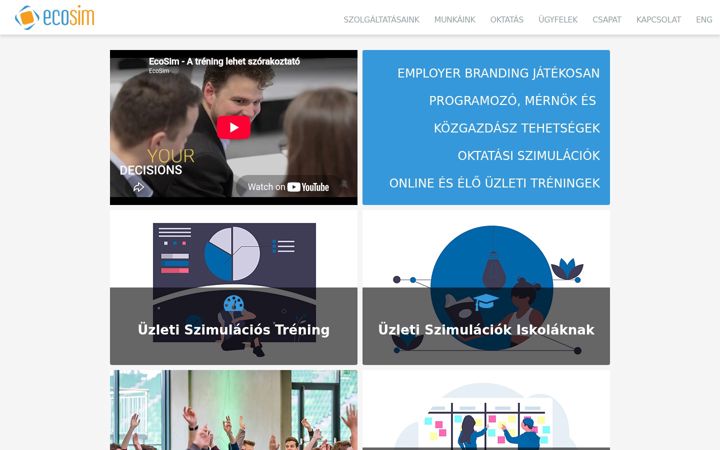 Screenshot stránky ecosim.hu