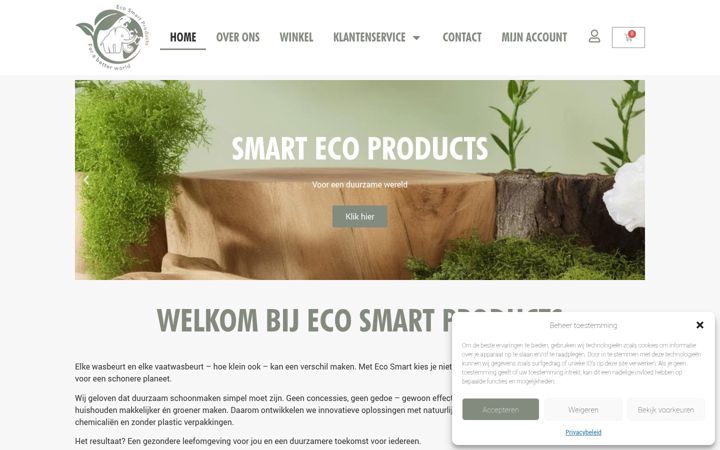 Snímek obrazovky ecosmartproducts.nl