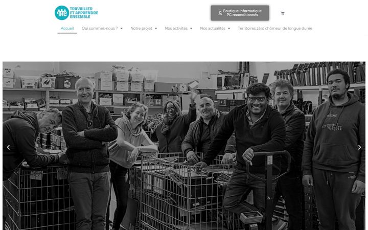 Posnetek zaslona ecosolidaire.org