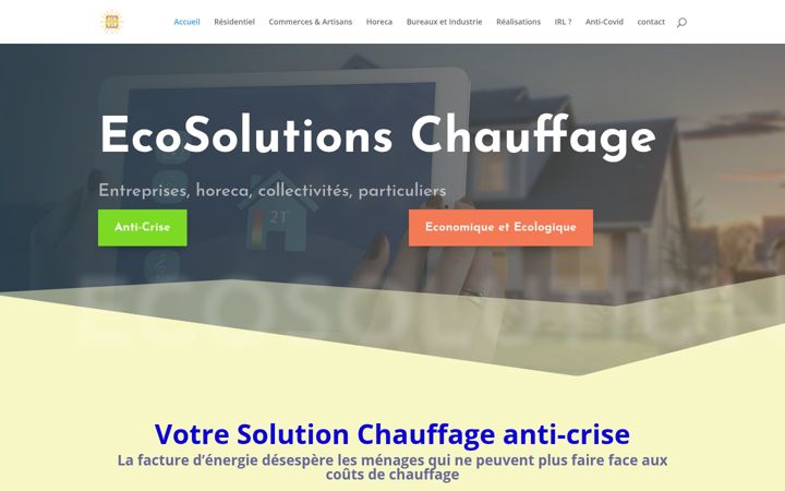 Screenshot of ecosolutions-chauffage.com