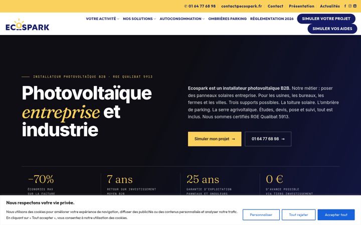 Screenshot of ecospark.fr