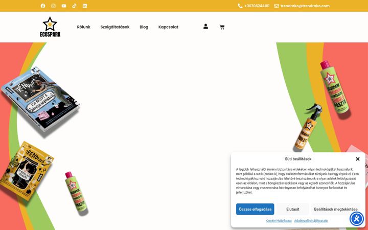 Screenshot stránky ecospark.hu
