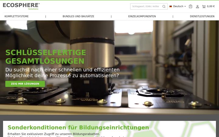 Screenshot of ecosphere-solutions.de