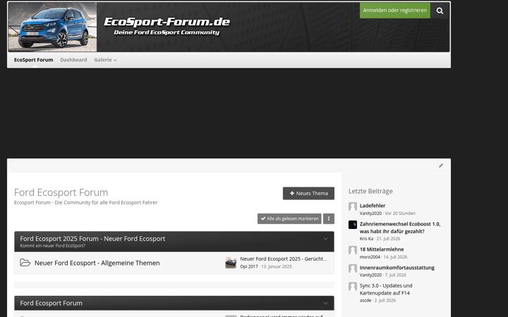 Screenshot of ecosport-forum.de
