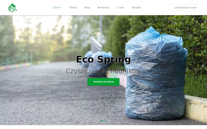 Captura de pantalla de ecospring.com.pl