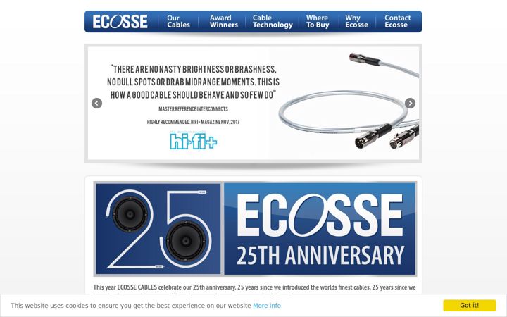 Screenshot von ecossecables.co.uk