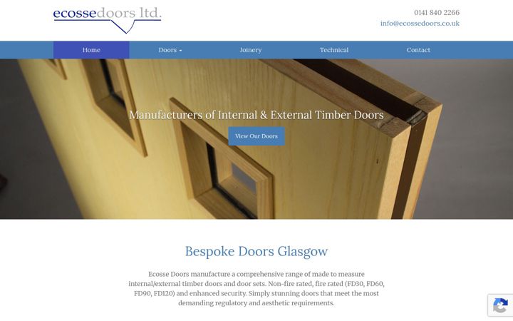 Screenshot of ecossedoors.co.uk