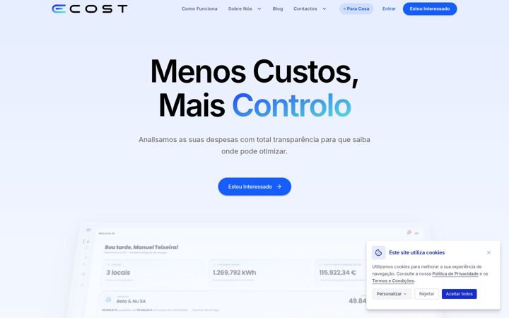 Screenshot of ecost.pt