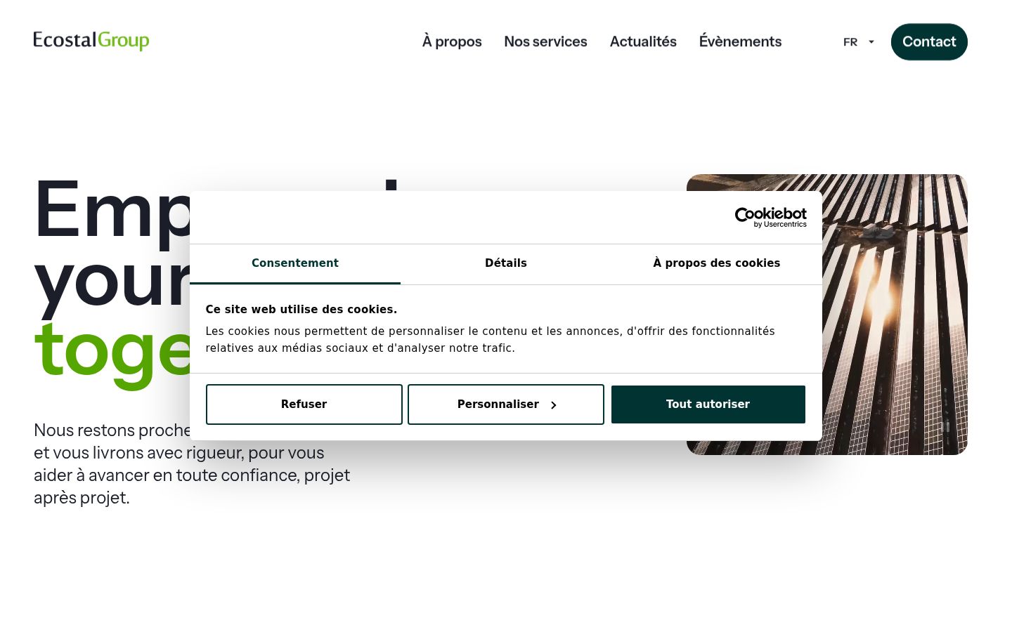 Screenshot tal-banner tal-kunsens muri qabel kwalunkwe interazzjoni