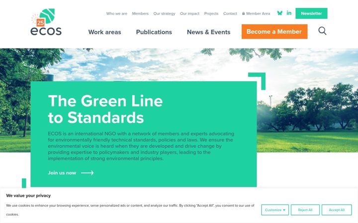Screenshot of ecostandard.org