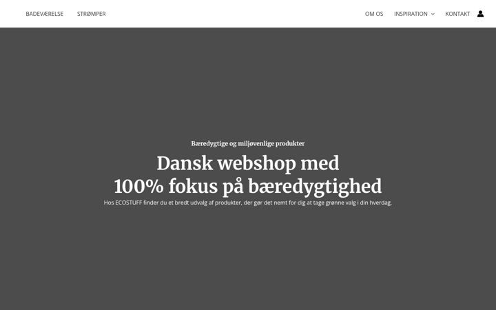 Екранна снимка на ecostuff.dk