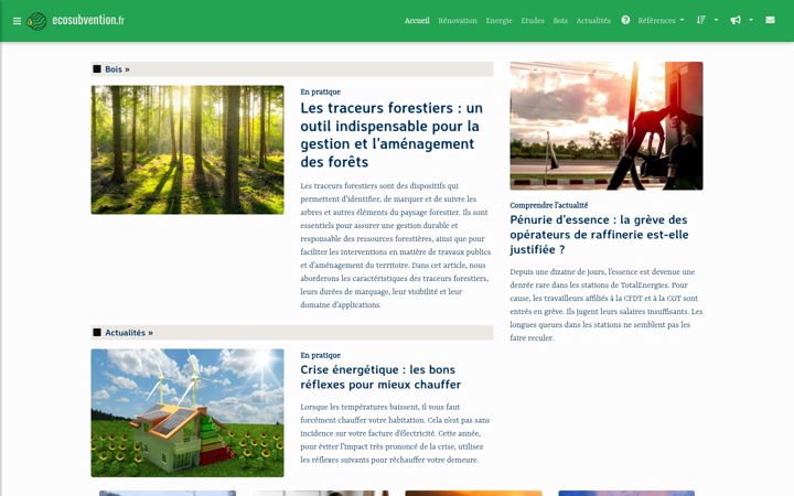 Screenshot of ecosubvention.fr
