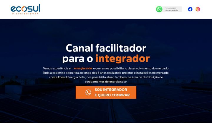 Screenshot of ecosuldistribuidora.com.br
