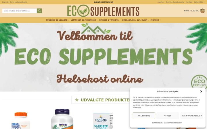 Screenshot of ecosupplements.dk