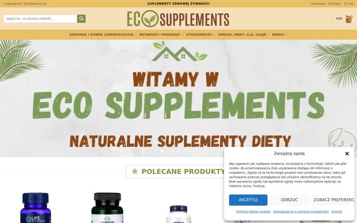 Captura de pantalla de ecosupplements.pl