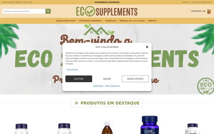 Ekrānuzņēmums no ecosupplements.pt