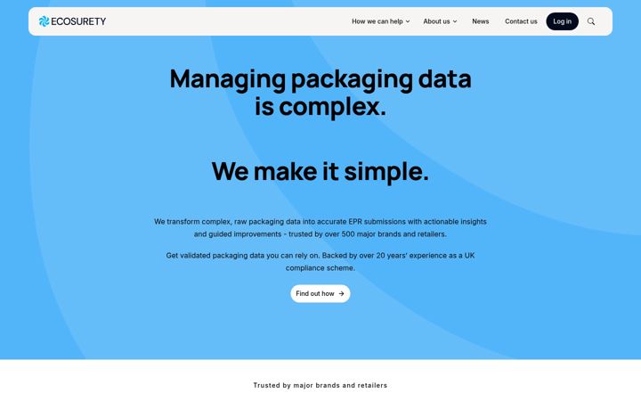 Screenshot of ecosurety.com