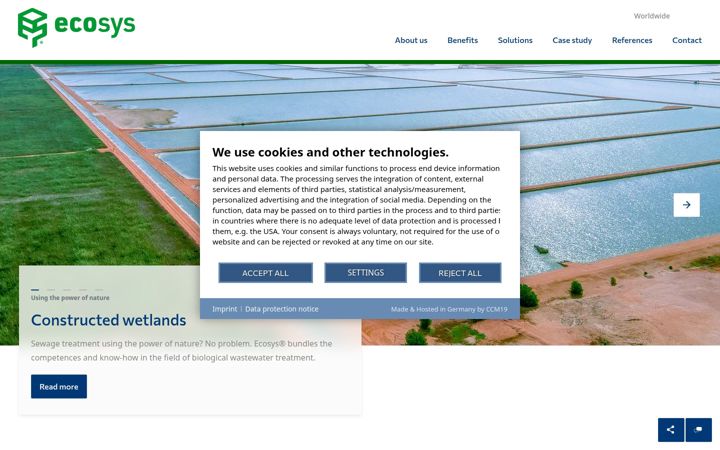 Screenshot of ecosys-wetlands.com