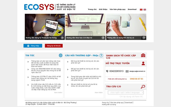 Képernyőkép: ecosys.gov.vn