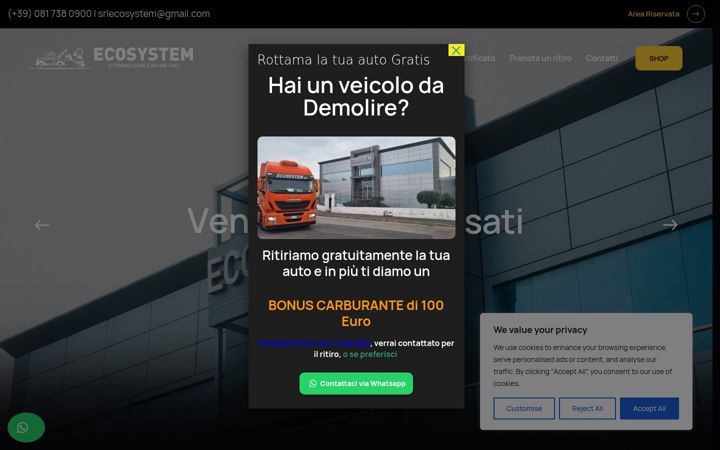 Captura de ecrã de ecosystem-srl.it