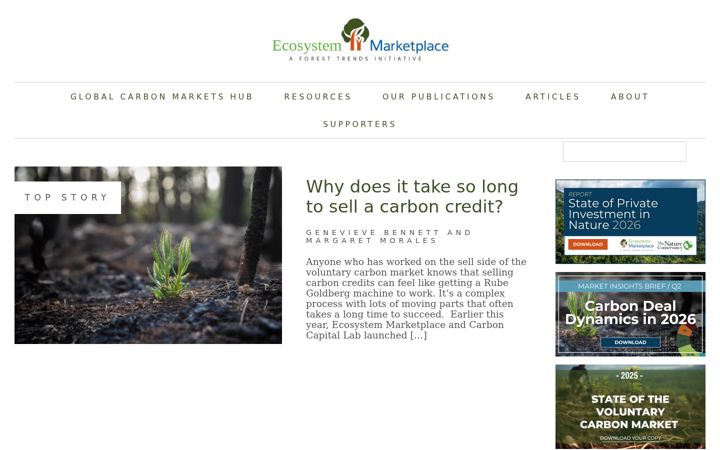 Screenshot von ecosystemmarketplace.com