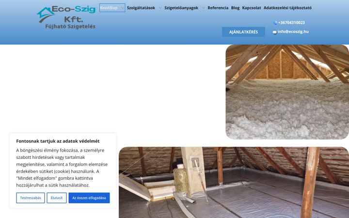 Skjermbilde av ecoszig.hu