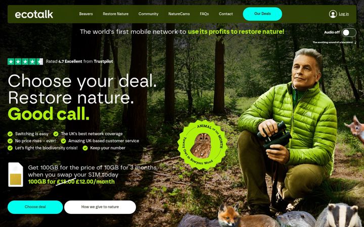 Screenshot of ecotalk.co.uk