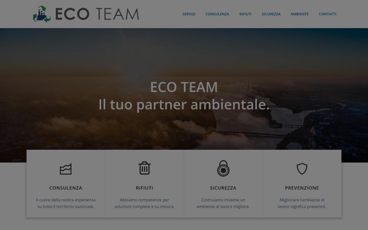 Ekrano kopija ecoteamsrl.it