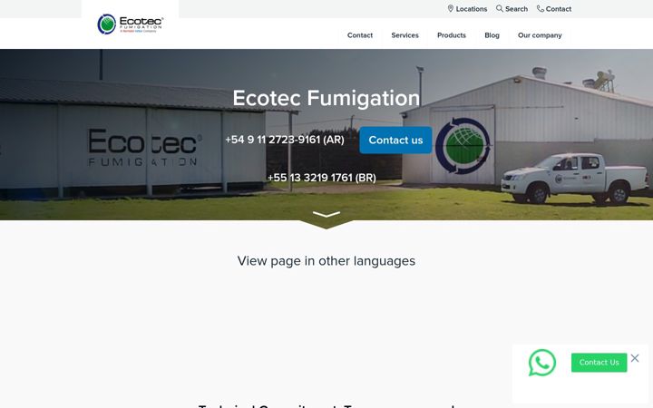 Screenshot of ecotecfumigation.com